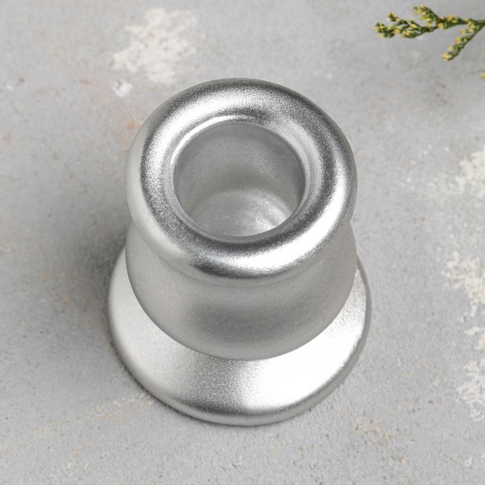 Подсвечник Подсвечник "Классик", 6х5,5 см, серебро