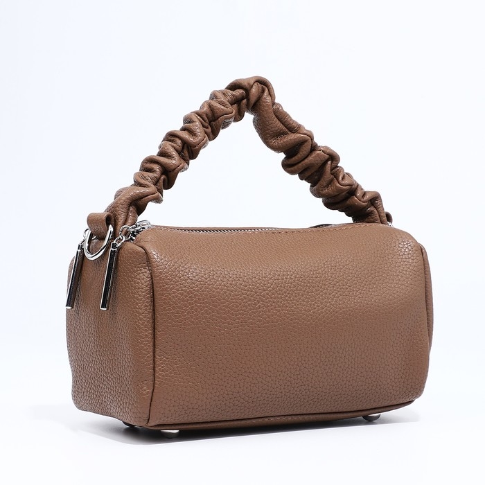 Сумка-багет на молнии, цвет коричневый Сумка-багет на молнии, цвет коричневый