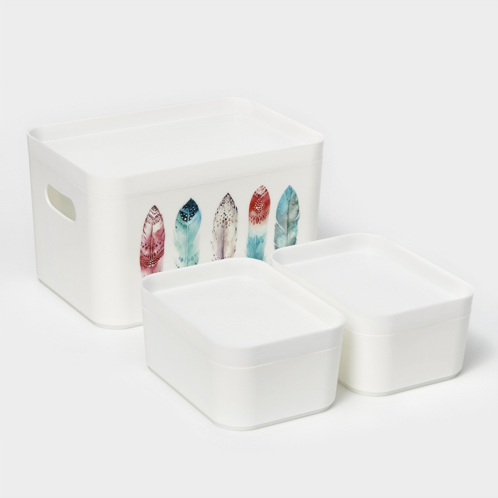 Набор органайзеров Serenity, цвет снежно-белый Набор органайзеров Serenity, цвет снежно-белый