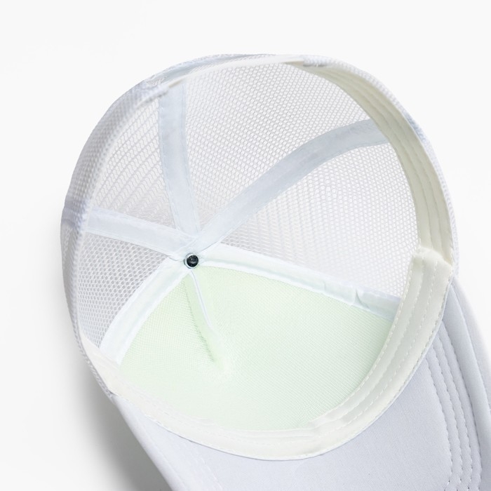 Бейсболка с сеткой MINAKU, цвет белый, размер 56-58 Бейсболка с сеткой MINAKU, цвет белый, размер 56-58