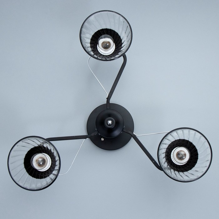 Люстра Люстра "Берн" 3хЕ27 40Вт чёрно-хромовый 56х56х25 см BayerLux