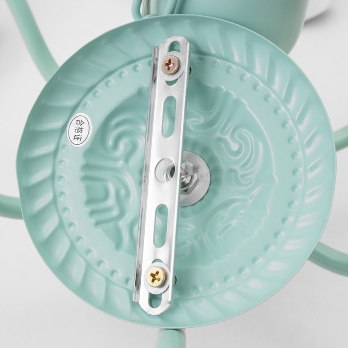 Люстра Люстра "Лукреция" 6хЕ27 40Вт зелено-белый 77х77х37-72 см BayerLux