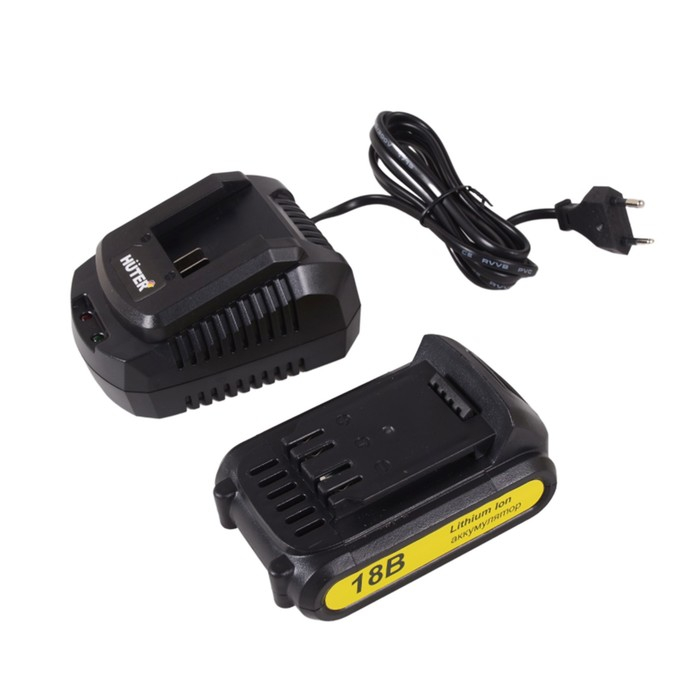 Триммер аккумуляторный Huter GET-18-2Li, 18 В, 2 Ач, Li-lon, регулируемая штанга Триммер аккумуляторный Huter GET-18-2Li, 18 В, 2 Ач, Li-lon, регулируемая штанга