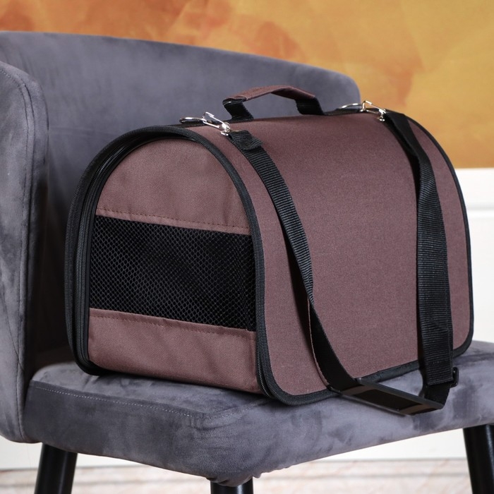Сумка - переноска для животных, 2 входа, 40 х 25 х 28 см, коричневая Сумка - переноска для животных, 2 входа, 40 х 25 х 28 см, коричневая