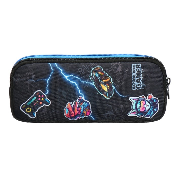 Пенал мягкий, 2 отделения, объёмный, 90 х 220 х 40 мм, Stavia Пенал мягкий, 2 отделения, объёмный, 90 х 220 х 40 мм, Stavia "Gamer" чёрный 86231