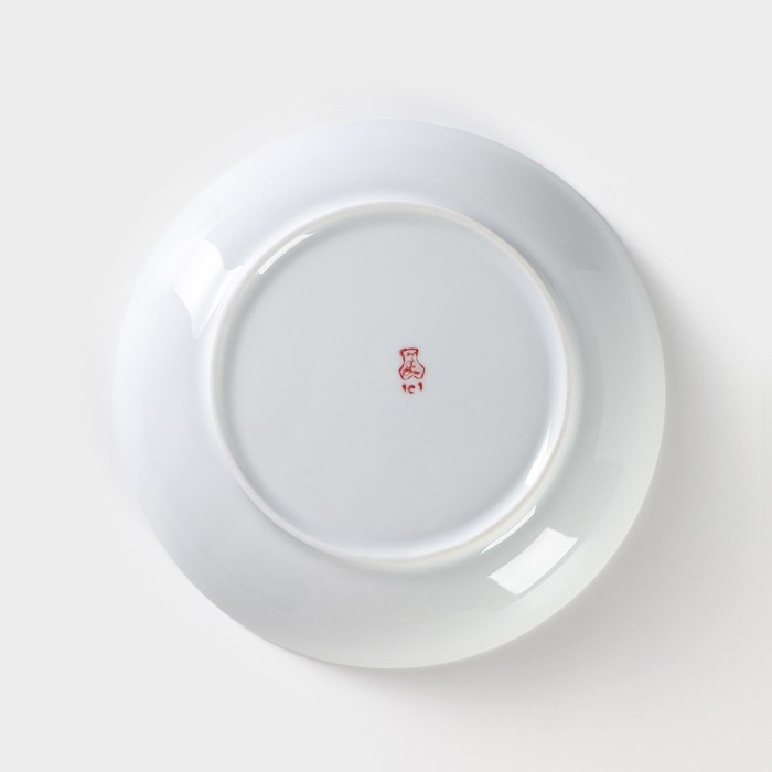 Тарелка фарфоровая глубокая «Тигр», 700 мл, d=20,5 см, белая