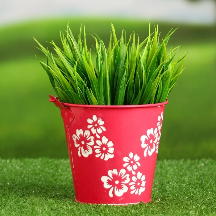 Кашпо  Кашпо "Ведерко Леа" красное, 10х10см