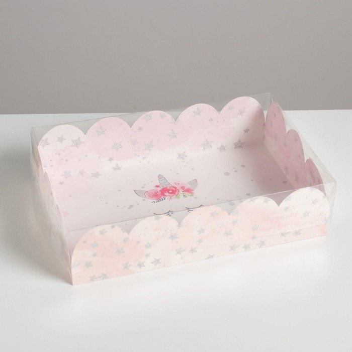 Коробка для печенья, кондитерская упаковка с PVC крышкой, «Чудесных мгновений», 20 х 30 х 8 см Коробка для печенья, кондитерская упаковка с PVC крышкой, «Чудесных мгновений», 20 х 30 х 8 см