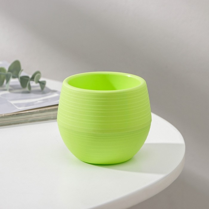 Горшок для цветов с поддоном «Япония», 125 мл, d=8 см, h=6,5 см, цвет фисташковый Горшок для цветов с поддоном «Япония», 125 мл, d=8 см, h=6,5 см, цвет фисташковый