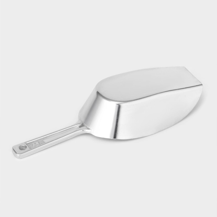 Совок для сыпучих продуктов алюминиевый, длина 14,5 см, цвет серебристый Совок для сыпучих продуктов алюминиевый, длина 14,5 см, цвет серебристый