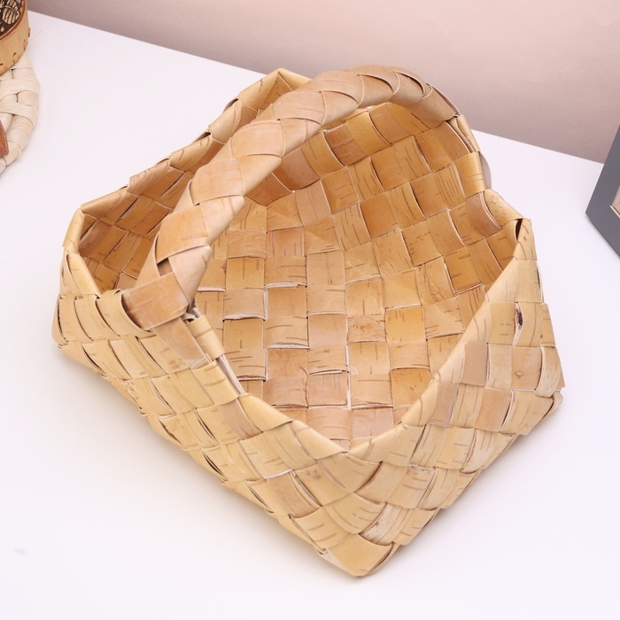 Корзинка «Алёнка», плетеная, 22х16х10/22 см, береста