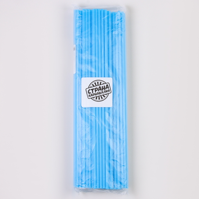 Трубочка для шаров и флагштоков, d=5 мм, цвет голубой, набор 100 шт. Трубочка для шаров и флагштоков, d=5 мм, цвет голубой, набор 100 шт.