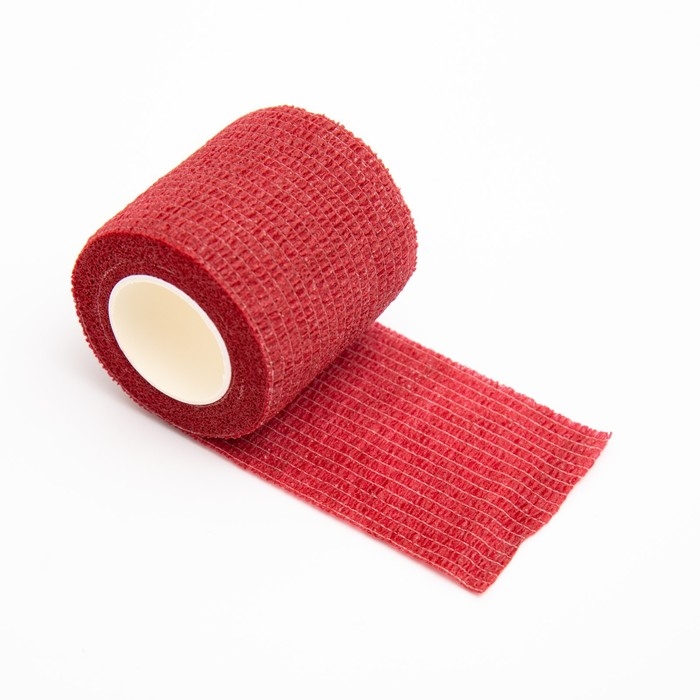 Бинт самофиксирующийся с горькой пропиткой, 5 см, макс. растяжимость 4,5 м, бордовый Бинт самофиксирующийся с горькой пропиткой, 5 см, макс. растяжимость 4,5 м, бордовый