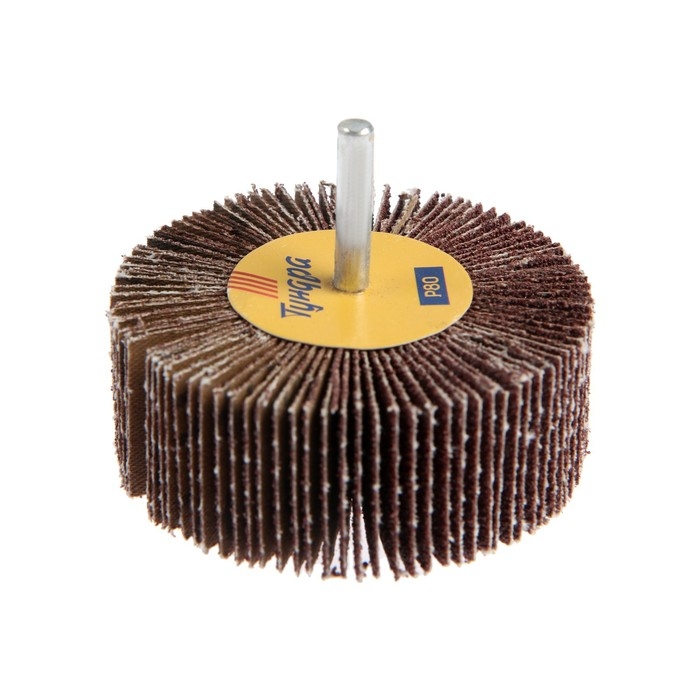 Круг лепестковый радиальный ТУНДРА, 80 х 30 х 6 мм, Р80 Круг лепестковый радиальный ТУНДРА, 80 х 30 х 6 мм, Р80