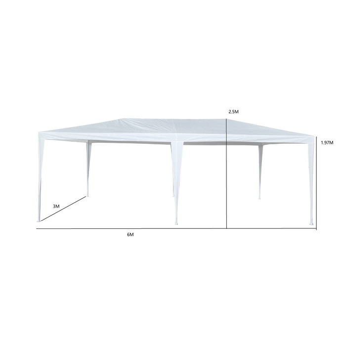 Шатер садовый 6*3м белый, открытый Шатер садовый 6*3м белый, открытый