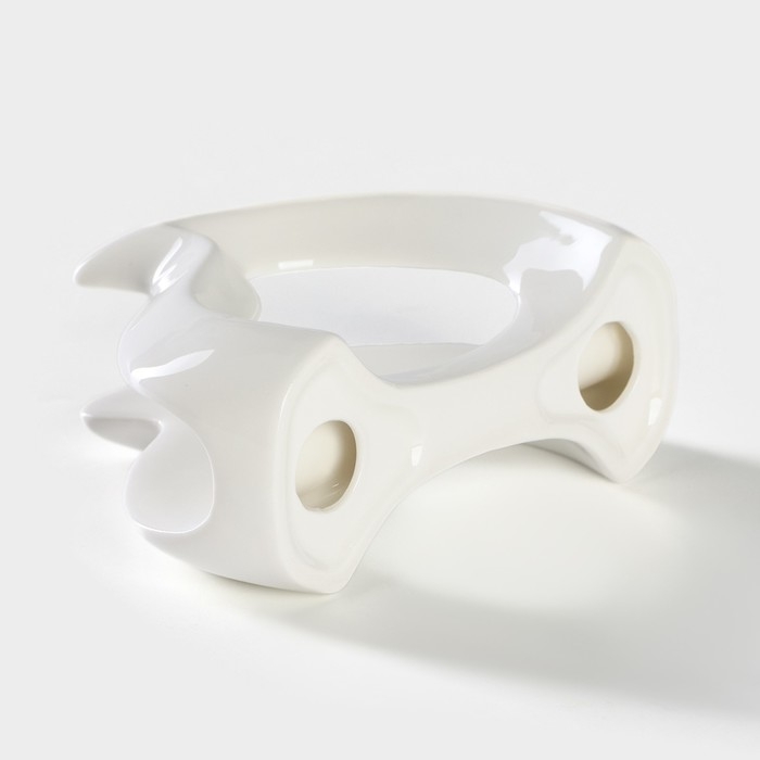 Салфетница керамическая на бамбуковой подставке BellaTenero, 14×7×10 см, цвет белый Салфетница керамическая на бамбуковой подставке BellaTenero, 14×7×10 см, цвет белый