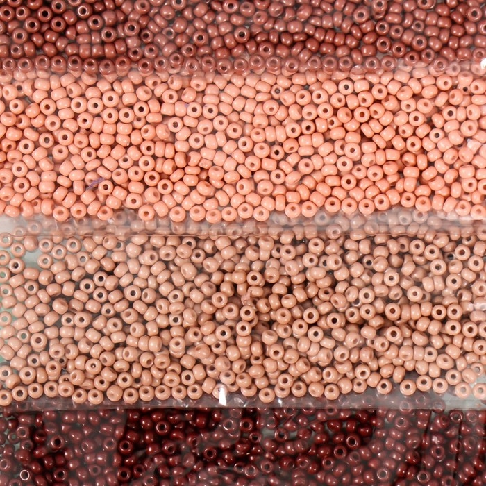 Бисер круглый 12/0  Бисер круглый 12/0 "Осенний лес" 6 цветов х 10 гр 20х8 см