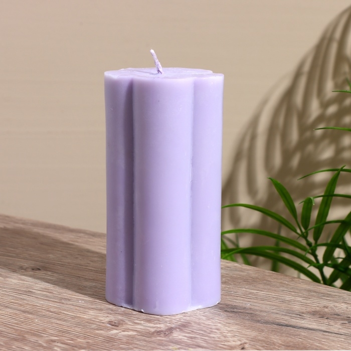 Свеча  Свеча "Цветок" 6х6х12 см, соевый воск МИКС