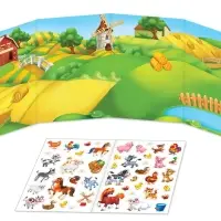 Многоразовые наклейки &laquo;Изучаем животных&raquo;, набор 2 шт.