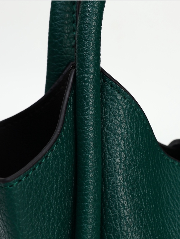 Сумка женская тоут на молнии, цвет тёмно-зелёный