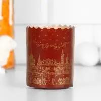 Форма бумажная для кулича «Храм золотой», 70×85 мм