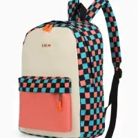 Рюкзак школьный на молнии, с карманами, размер 30&times;14&times;42 см, белый/розовый