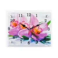 Часы-картина настенные, интерьерные &laquo;Орхидея&raquo;, бесшумные, 25&times;20 см