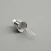 Бутылочка для хранения, с пипеткой, 10 мл, цвет серебристый/белый Бутылочка для хранения, с пипеткой, 10 мл, цвет серебристый/белый