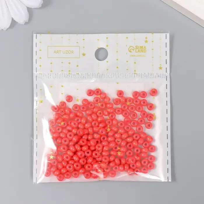 Бисер стекло 6/0  Бисер стекло 6/0 "Бугенвиллия" 15 гр