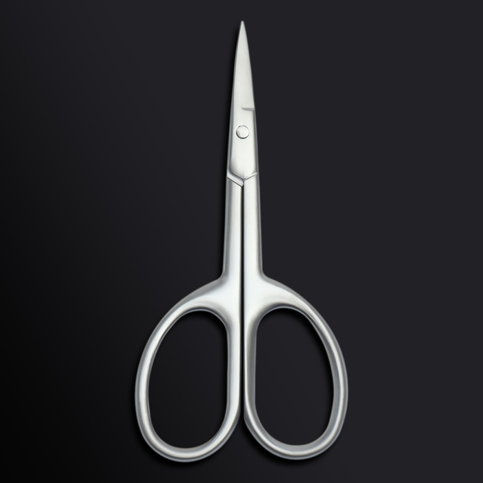 Ножницы маникюрные «Premium satin», узкие, прямые, матовые, 9,6 см, цвет серебристый Ножницы маникюрные «Premium satin», узкие, прямые, матовые, 9,6 см, цвет серебристый