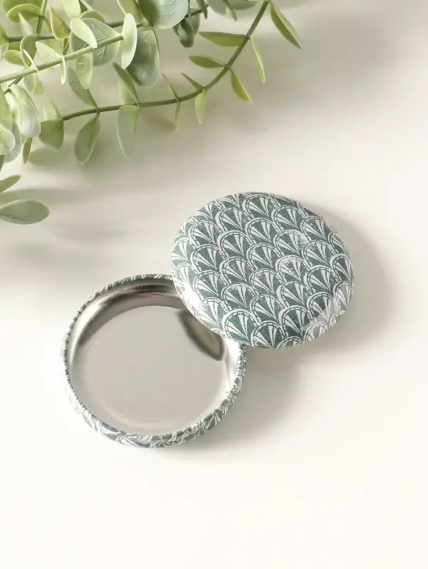 Шкатулка металл круглая "Геометрические рисунки" набор 12 шт 6,8х6,8х1,7 см