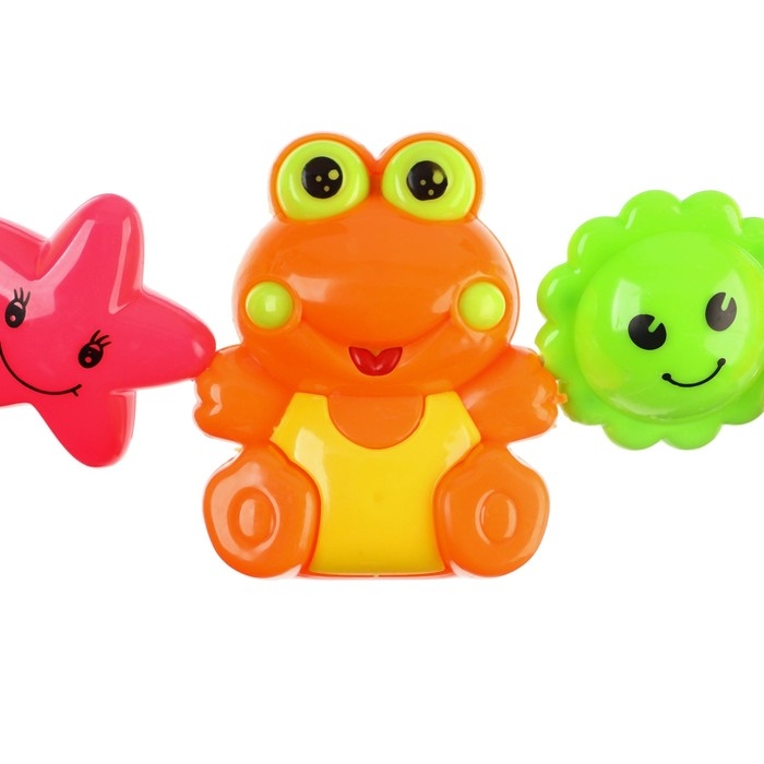 Растяжка на коляску/кроватку «Зайчик, лягушка, пчелка», 3 игрушки, цвет МИКС, Крошка Я Растяжка на коляску/кроватку «Зайчик, лягушка, пчелка», 3 игрушки, цвет МИКС, Крошка Я