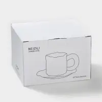 Чайная пара &laquo;Базальт&raquo;, 2 предмета: кружка 200 мл, блюдце d=14.8 см, керамика, чёрная