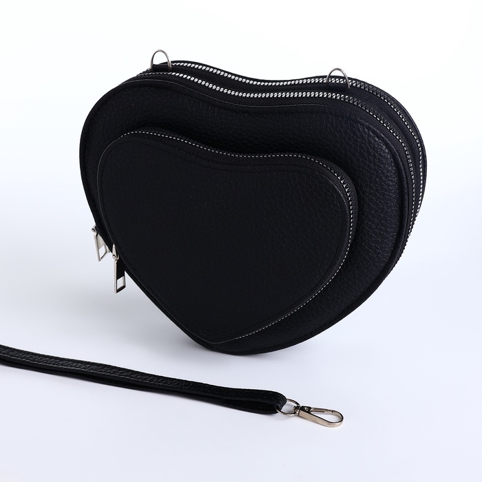 Сумка женская кросс-боди на молнии, цвет чёрный Сумка женская кросс-боди на молнии, цвет чёрный