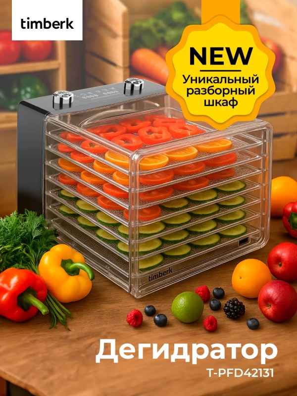 Сушилка для овощей и фруктов, дегидратор T-PFD42131 Сушилка для овощей и фруктов, дегидратор T-PFD42131