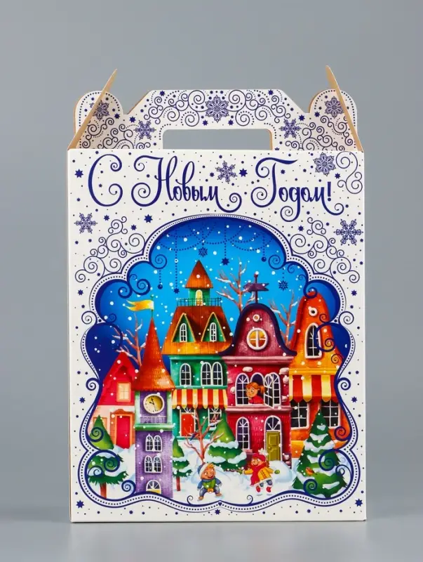 Подарочная коробка новогодняя Мечты сбываются 17 х 7 х 25,5 см Подарочная коробка новогодняя Мечты сбываются 17 х 7 х 25,5 см