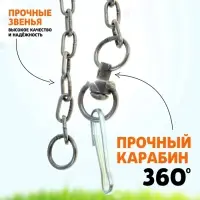 Цепь для привязи собак, 3 м, калибр 3&times;16 мм, черная