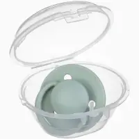 Соска - пустышка классическая, латекс, цв.серо-зелёный, в контейнере, от 6 мес., M&B Соска - пустышка классическая, латекс, цв.серо-зелёный, в контейнере, от 6 мес., M&B