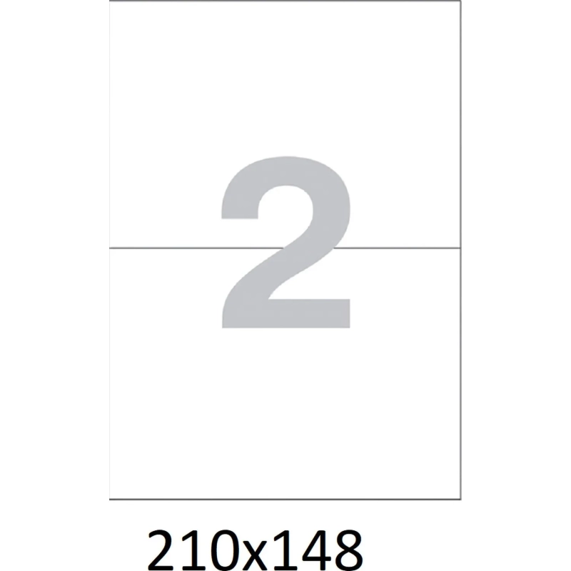 Этикетки самоклеящиеся  210х148мм./2 шт. на лис.А4(100л./уп)