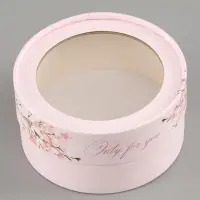 Коробка подарочная с окном Only for you, 12&times;12&times;5 см, круглая