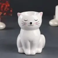 Аромалампа для эфирных масел &laquo;Котик румяный&raquo;, керамика, 7.7&times;8&times;11.5 см