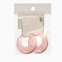 Серьги-кольца акрил &laquo;Тренд&raquo;, розовые в золоте