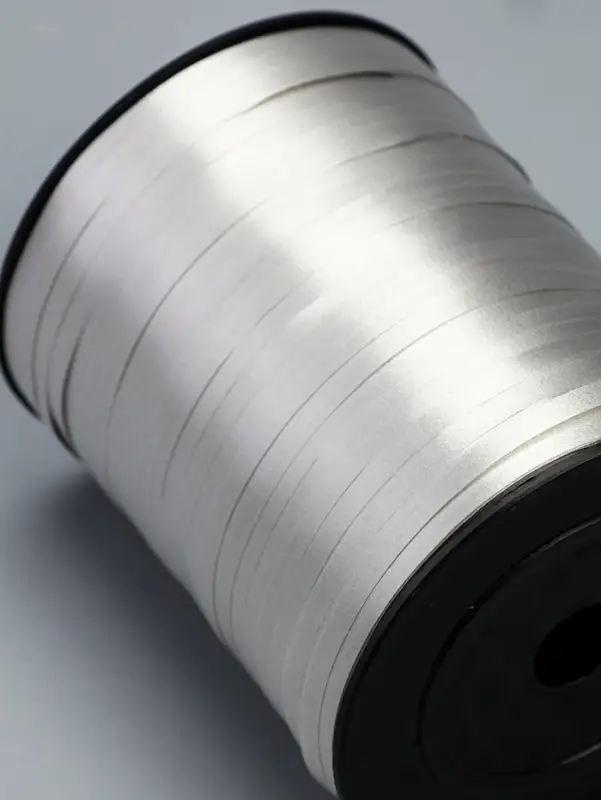 Лента для декора, подарков и шаров, серебристый, 0.5 см &times; 500 ярдов