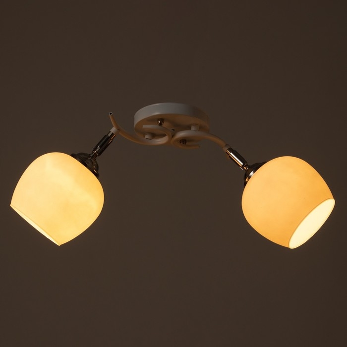 Люстра Люстра "Ава" 2хЕ27 40Вт бело-хромовый 45х26х27 см BayerLux