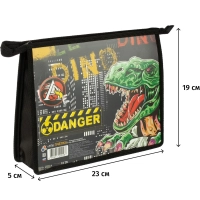 Папка для тетрадей А5 пласт,печать на картоне,молн свер ПМ-А5-29 ОПАСНОСТЬ