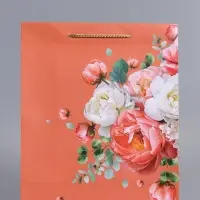 Пакет подарочный ламинированный "Нежность" 26 х 12 х 32 см