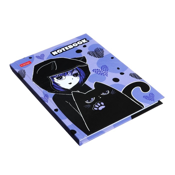 Записная книжка, А6, 80 листов, в клетку, Записная книжка, А6, 80 листов, в клетку, "Я и мой кот", твердая обложка, глянцевая ламинация, блок офсет 60г/м2