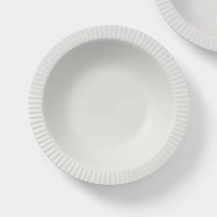 Тарелки Magistro Jarwah Lausanne, 550 мл, 21.3&times;4 см, глубокие, набор 2 шт., фарфор, серые