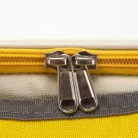 Сумка-переноска с органайзером и окном, 45&times;26&times;29 см, серо-жёлтая