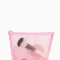 Косметичка женская Little love, с рисунком, на молнии, розовая